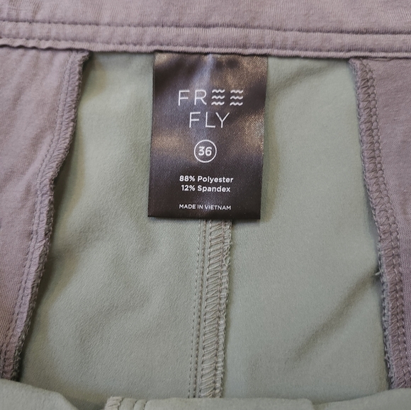 Free Fly Mens Shorts Size 36 Stretch Performance Green - Picture 3 of 7
